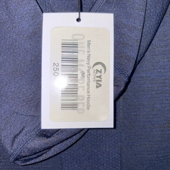 Zyia Men's Navy Performance Hoodie - Picture 3 of 3